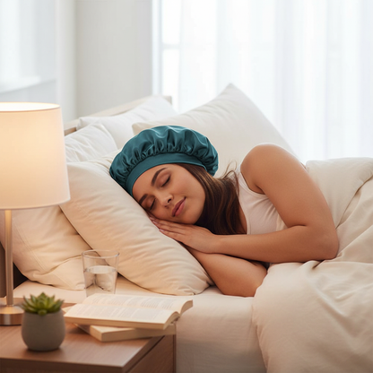 Satin Bonnet Silk Bonnet Hair Bonnet Sleeping Slouchy Beanie Hat Satin Sleep Cap Nightcap Bonnets For Women's Natural Curly Hair