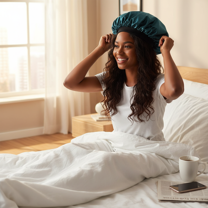 Satin Bonnet Silk Bonnet Hair Bonnet Sleeping Slouchy Beanie Hat Satin Sleep Cap Nightcap Bonnets For Women's Natural Curly Hair